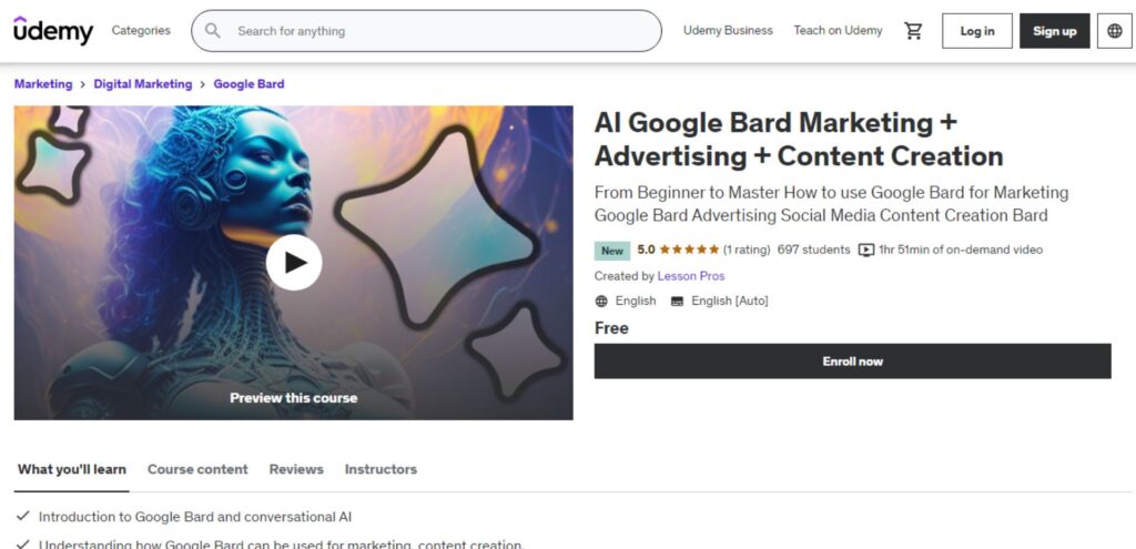 Udemy Google Bard Course